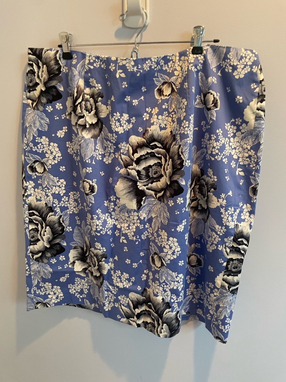 Talbots Blue Floral Pencil Skirt